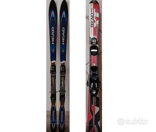 2 paia di sci bambino e ragazzo