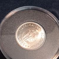 Moneta d'argento dell'indipendenza sud africa 