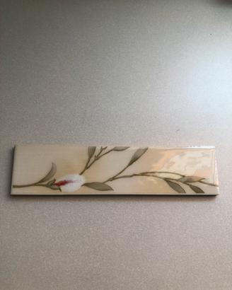 Listello in ceramica 5x20 Floreale ocra