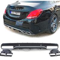 DIFFUSORE MERCEDES CLASSE C W205 14-18 LOOK AMG C6