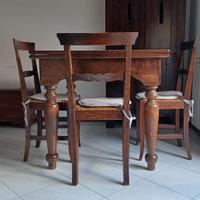 Tavolo a libro in arte povera