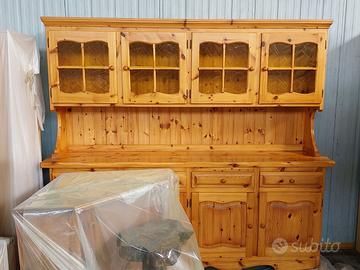 Credenza in pino massello a 4 ante - Vintage, rara