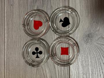 4 posaceneri nuovi vetro