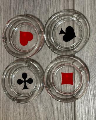 4 posaceneri nuovi vetro