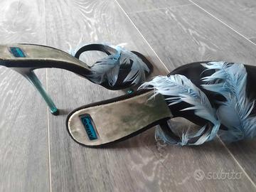 Sandali piume n°37 tacco 10