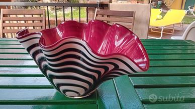 vaso centrotavola in vetro fatta a mano