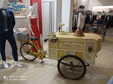 carretto gelati anni 50 bicicletta gelataio