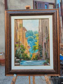 quadro un veicolo italiano 30x40 olio su tela 