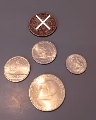 Dollari e monete  argento