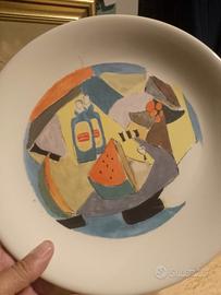 piatto da collezione ceramica stella artois 