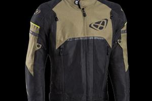 Giacca moto Ixon All Road Nero Kaki giallo