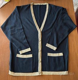 Cardigan nero e oro