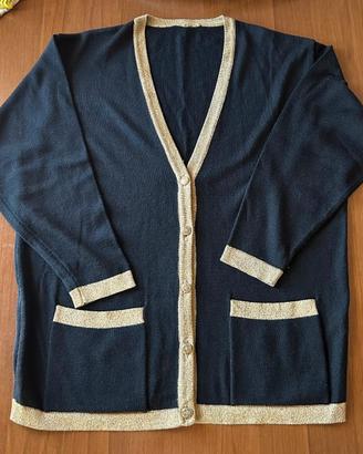 Cardigan nero e oro