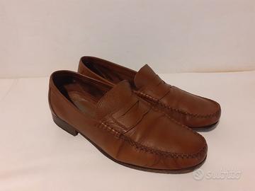 Mocassini in pelle marrone da uomo - Made in Italy
