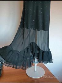 Gonna lunga velata con strass Regina Schrecker