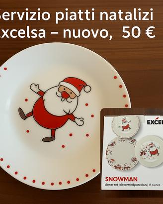 Servizio piatti natalizi Excelsa Snowman – VENDUTO