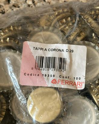 Tappi a corona D.29 Nuove.