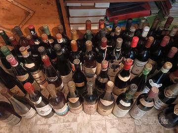 Lotto 66 bottiglie anni 60/80 vino e spumante 