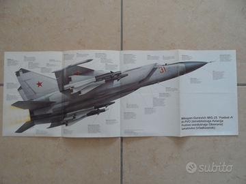 6 maxi POSTER MONOGRAFICI AEREI DA GUERRA 80x29