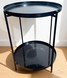 Tavolino con vassoio nero