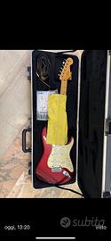 Fender stratocsster candle red american