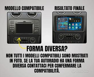 Mercedes ML GL KIT COMPLETO Autoradio Android 2din