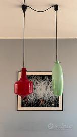 Coppia lampade sospensione Stilnovo anni 50