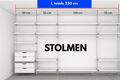 Cabina armadio IKEA STOLMEN modulare 250 cm