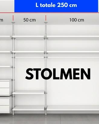 Cabina armadio IKEA STOLMEN modulare 250 cm