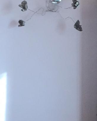 2 applique da parete in acciaio a sei luci