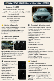 Volvo XC40 Ultra 2025 • Tetto Panorico •  Full Opt