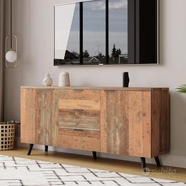 Credenza TV da 140 cm con ripiani regolabili