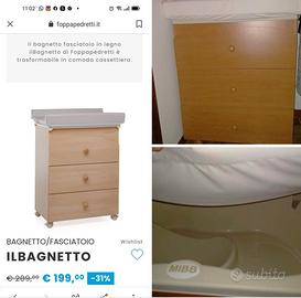 Fasciatoio con cassettiera