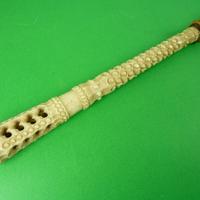 Bastone da passeggio in bambù e osso