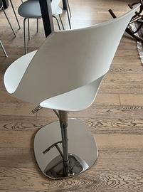 Coppia di sgabelli bianchi Shark Bontempi Casa