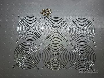 Set 6 Griglie di Protezione Metalliche per Ventole