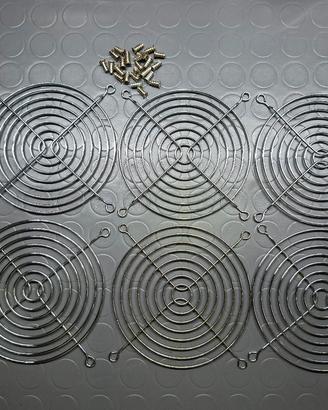 Set 6 Griglie di Protezione Metalliche per Ventole