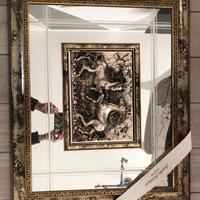 Quadro con cornice e certificato