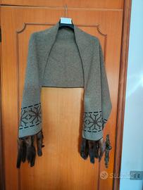 RARA Sciarpa Vintage ICEBERG 100% Lana e Visone