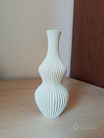 vaso ondulato bianco osso