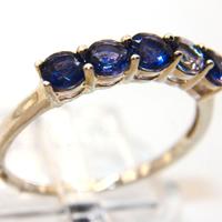 Splendido anello argento pietre blu