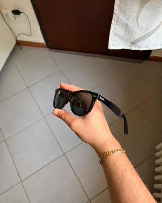Occhiali da sole Rayban Wayfarer Neri RB 2140 54mm