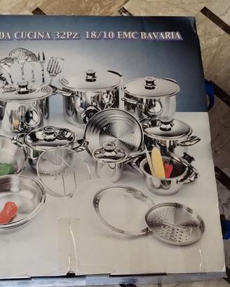 Batteria da cucina 32 pezzi 18/10 EMC Bavaria 