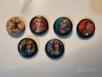 SPILLE DA COLLEZIONE - PIRATI DEI CARAIBI 6 pezzi