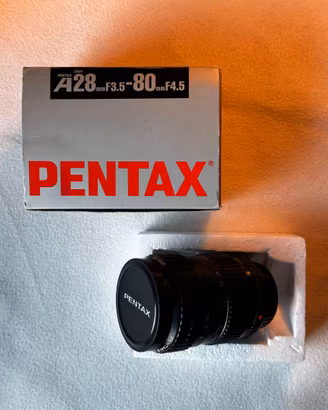 Zoom Pentax 28–80mm f/3.5–4.5 A con scatola