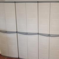 armadio plastica grigio alto (foto di 3 pz)