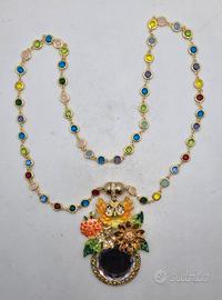 Collana con gufo e specchietto