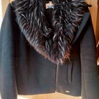 Giacca lu scuro con pelliccia sintetica taglia M