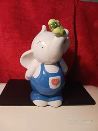 Salvadanaio Elefante in ceramica.  Vintage 