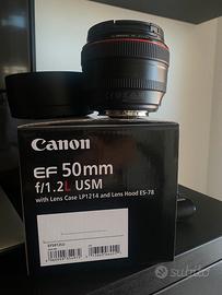 Canon EF 50mm f/1.2 Serie L usm + Paraluce